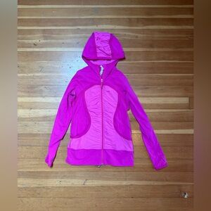Lululemon Fuchsia Hot Pink Scuba Full Zip Hoodie Size 8